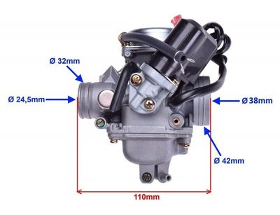 Förgasare 24mm GY6 4-takt 125/150cc