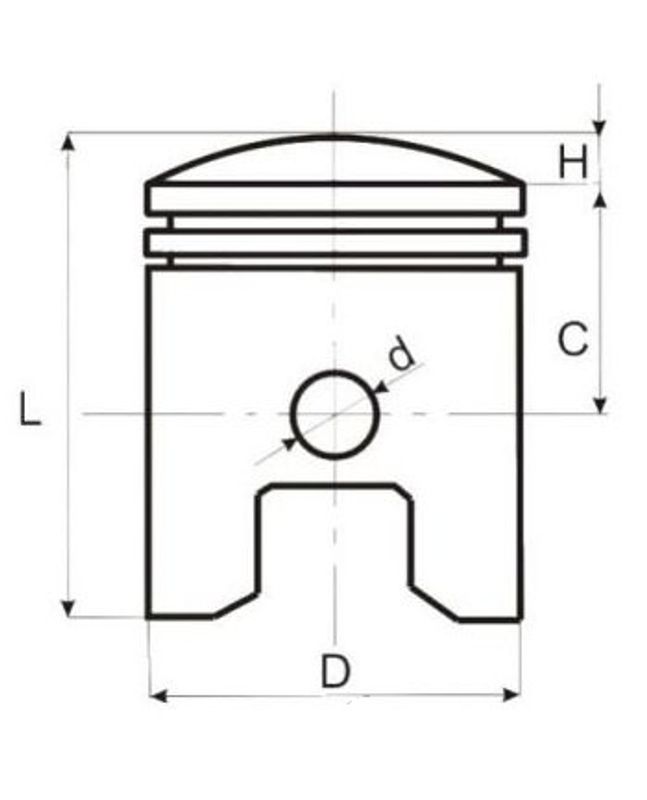 Kolv 40mm Yamaha DT50 (12mm)
