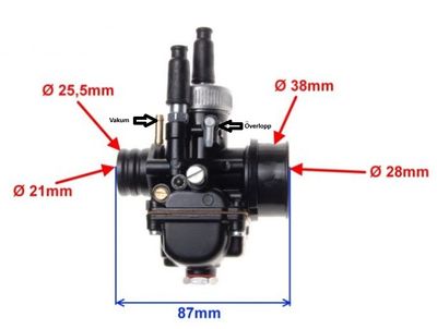 Förgasare PHBG 21mm AM6,Derbi,Gilera