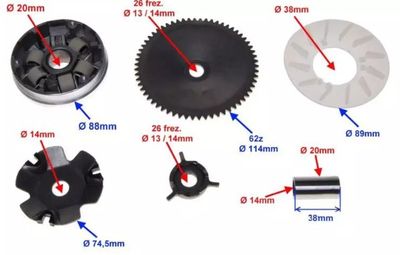 Variatorkoppling GY6 4T