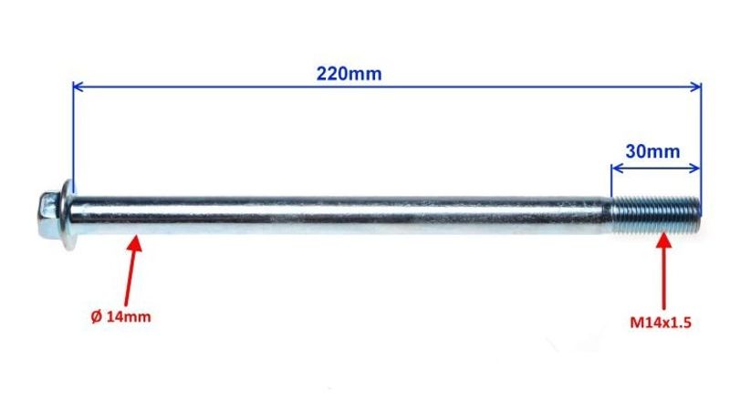 Axel 14mm M14x220