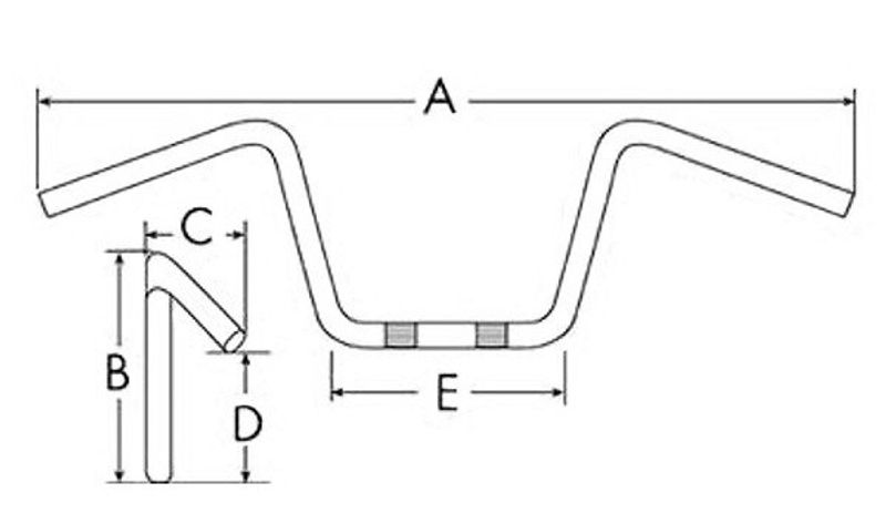 Styre 28.5x802mm Fatbar Röd