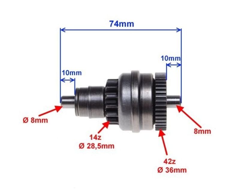 Bendixdrev 14/42 Scooter TGB