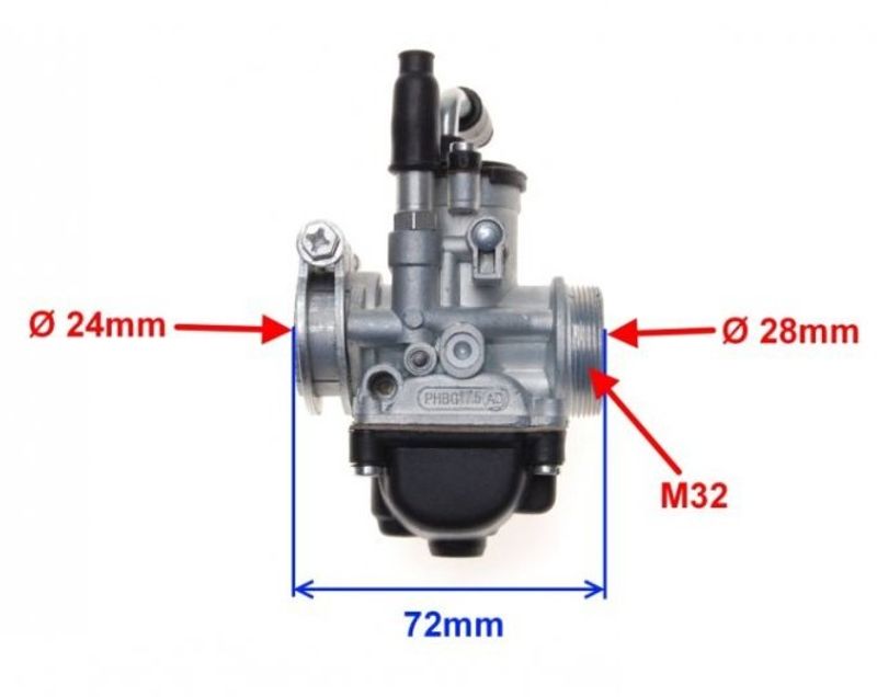 Förgasare PHBG 17,5mm AM6/Aprilia/Rieju/Yamaha/Peugeot