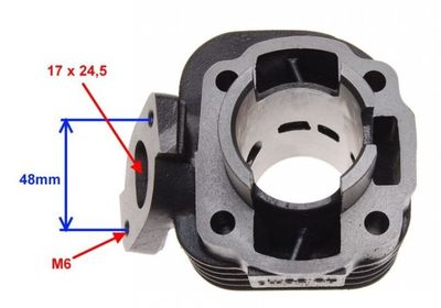 Cylinderkit 50cc Minarelli Vinklad 2T (10mm)