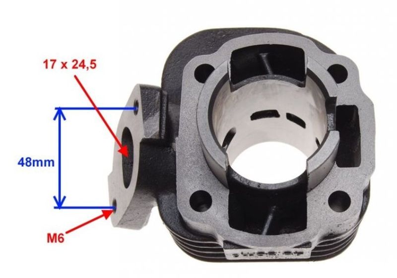Cylinderkit 50cc Minarelli Vinklad 2T (10mm)