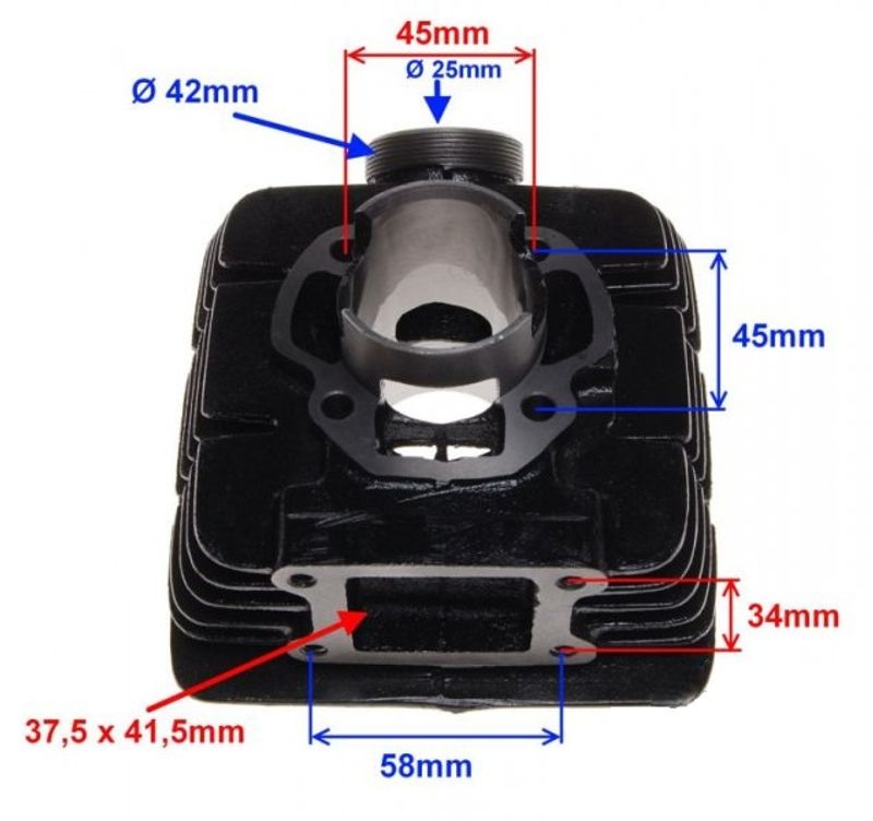 Cylinderkit 60cc Yamaha DT50 (12mm)