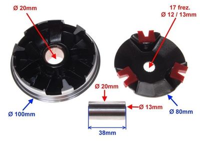 Variatorkoppling Racing 2T Aprilia/Yamaha