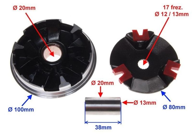 Variatorkoppling Racing 2T Aprilia/Yamaha
