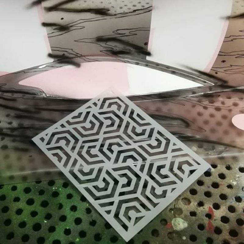 Vinyl Stenciler För Designmålning Återanvändningsbar Bittydesign (1 st)
