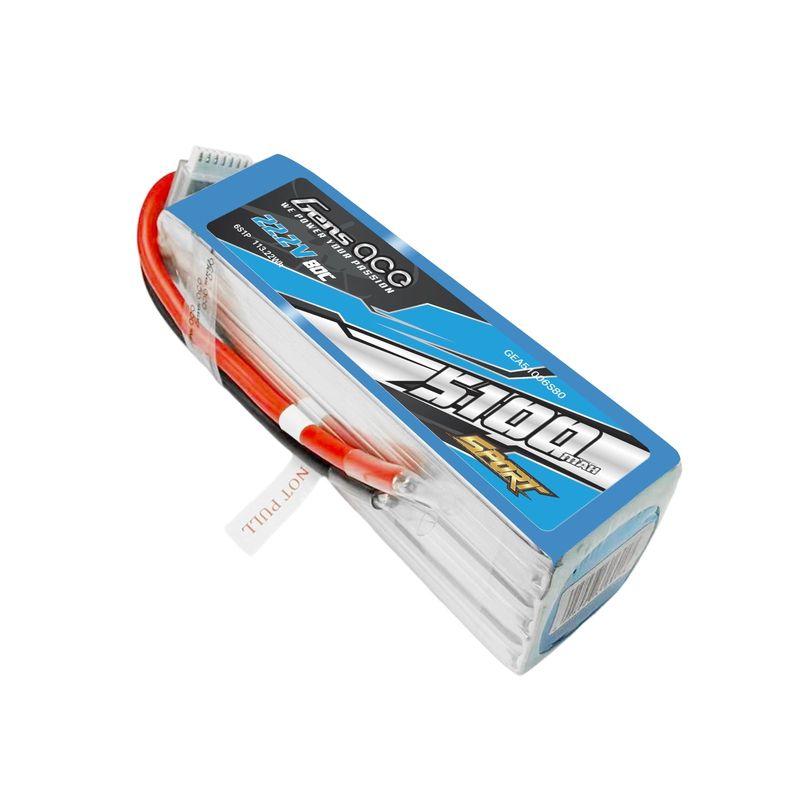 Gens ace 5100mAh 6S 80C 22,2V LiPo-batteri – utan kontakt – Sport (F5B)