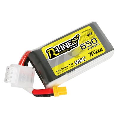 Tattu 650mAh 3S 95C 11,1V LiPo-batteri – XT30 kontakt – R-Line 1,0