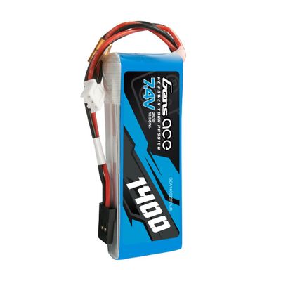Gens ace 1400mAh 2S 7,4V LiPo-batteri – JR kontakt – sändare/mottagare
