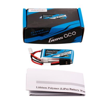 Gens ace 300mAh 2S 20C 7,4V LiPo-batteri – JR kontakt – Sport (F3K)