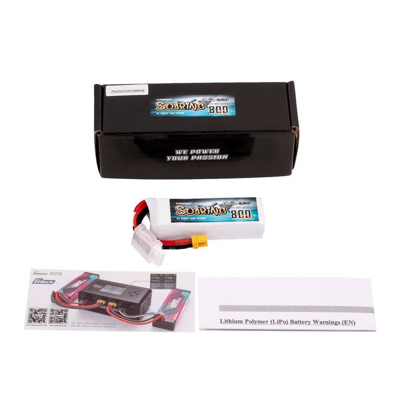 Gens ace Soaring 800mAh 3S 11,1V 30C LiPo-batteri med XT30 – produktbild 5
