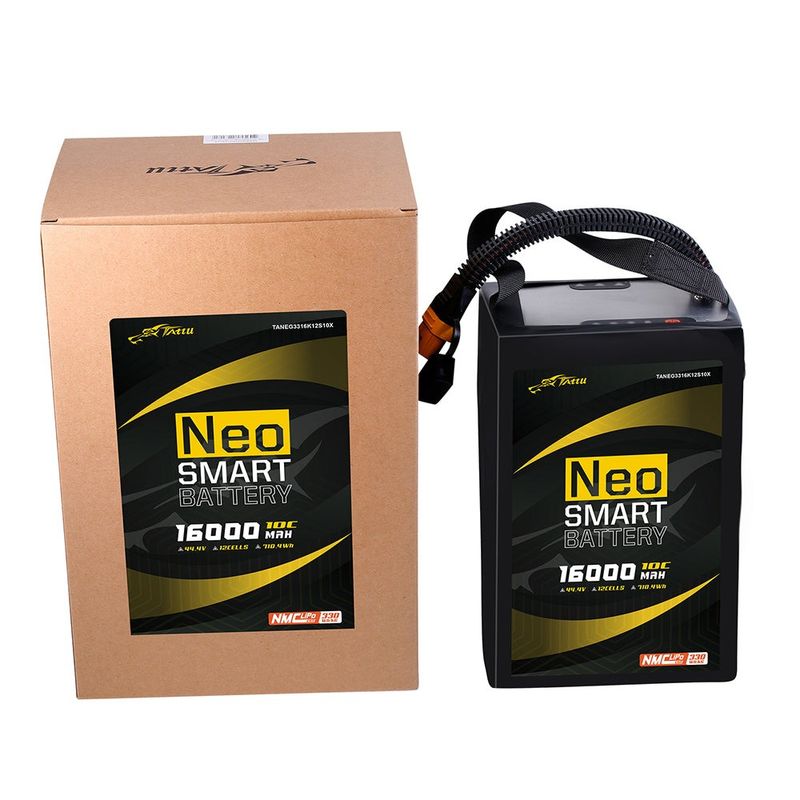 Tattu 16000mAh 12S 10C 44,4V smart LiPo-batteri – AS150U-F kontakt – Neo (Compact)