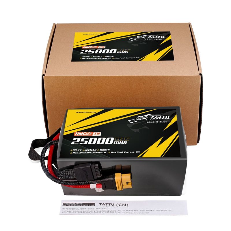 Tattu 25000mAh 12S 10C 44,4V LiPo-batteri – AS150U-F kontakt – semisolid