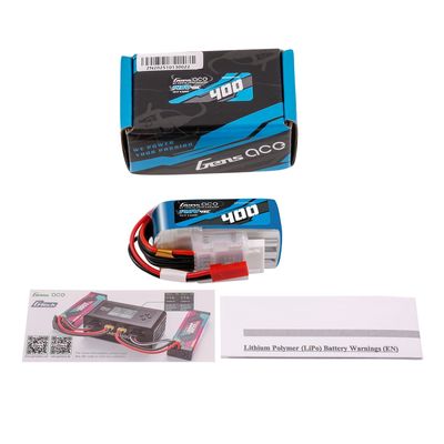 Gens ace 400mAh 4S 45C 14,8V LiPo-batteri – JST-SYP kontakt – Ace Classic
