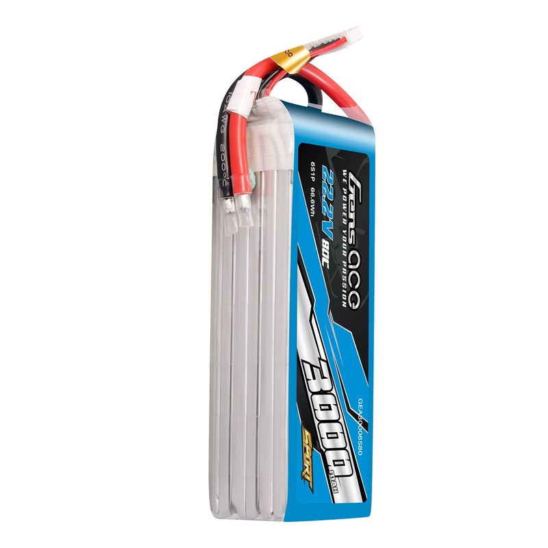 Gens ace 3000mAh 6S 80C 22,2V LiPo-batteri – utan kontakt – Sport (F5B)