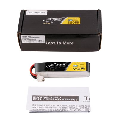 Tattu 550mAh 2S 95C 7,6V(HV) LiPo-batteri – BT 3,0 kontakt – FPV Classic