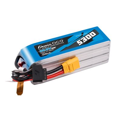 Gens ace 5300mAh 6S 60C 22,2V LiPo-batteri – XT90 kontakt – Heli