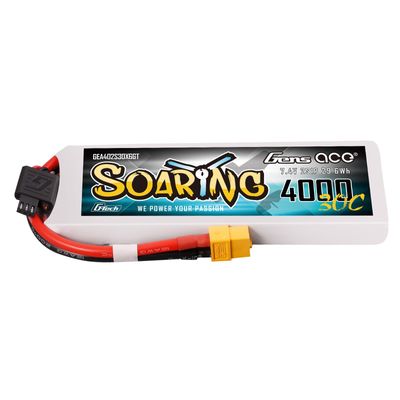 Gens ace Soaring 4000mAh 2S 7,4V 30C LiPo-batteri med XT60 – produktbild 1