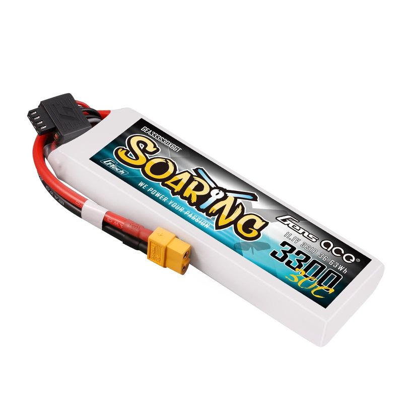 Gens ace Soaring 3300mAh 3S 11,1V 30C LiPo-batteri med XT60 – produktbild 3
