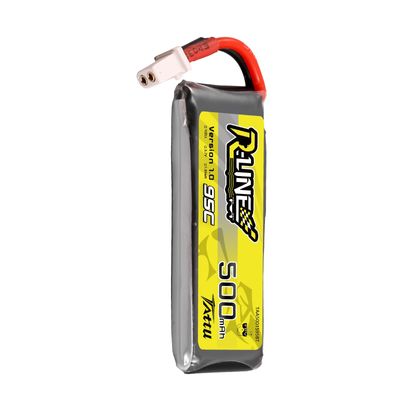Tattu 500mAh 1S 95C 3,7V LiPo-batteri – BT 2,0 kontakt – R-Line 1,0
