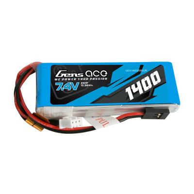 Gens ace 1400mAh 2S 7,4V LiPo-batteri – JR kontakt – sändare/mottagare