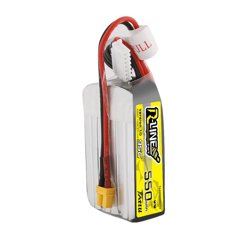 Tattu 550mAh 6S 95C 22,2V LiPo-batteri – XT30 kontakt – R-Line 1,0