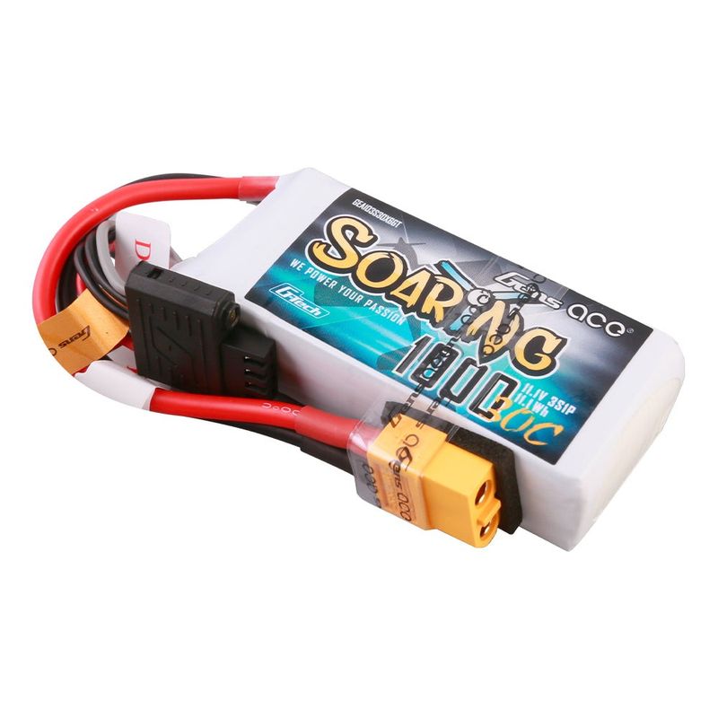 Gens ace Soaring 1000mAh 3S 11,1V 30C LiPo-batteri med XT60 – produktbild 2