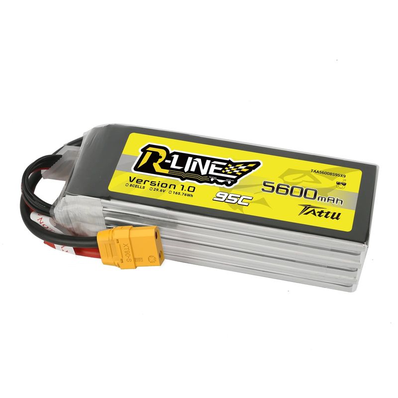 Tattu 5600mAh 8S 95C 29,6V LiPo-batteri – XT90-S kontakt – R-Line 1,0