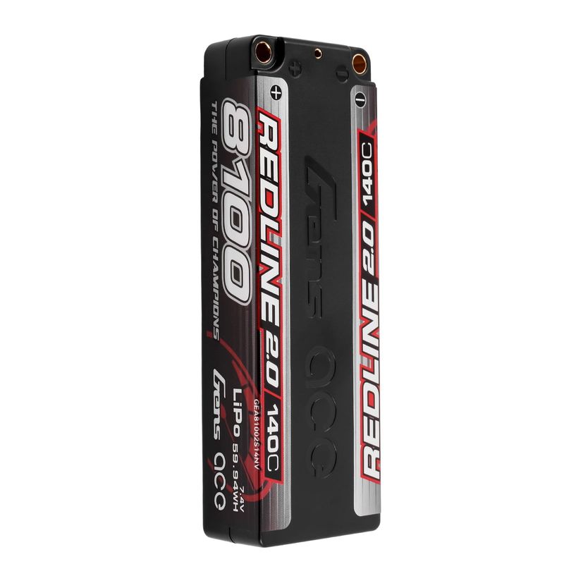 Gens ace 8100mAh 2S 140C 7,4V LiPo-batteri – 5,0mm bullet – Redline
