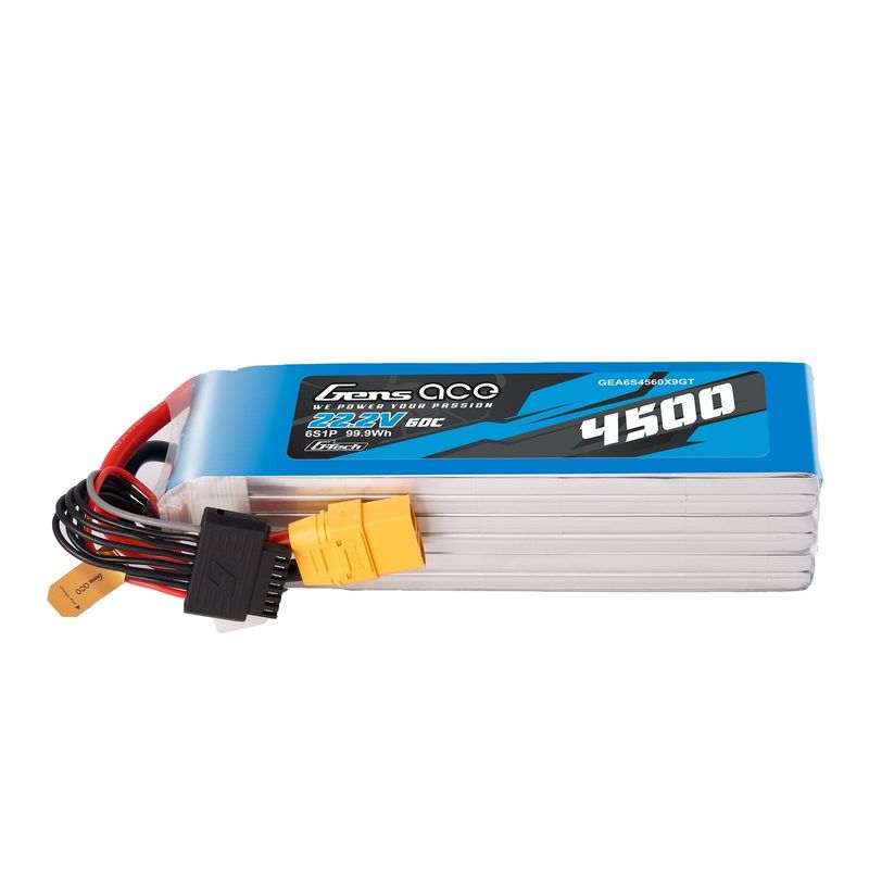 Gens ace 4500mAh 6S 60C 22,2V LiPo-batteri – XT90 kontakt – Heli