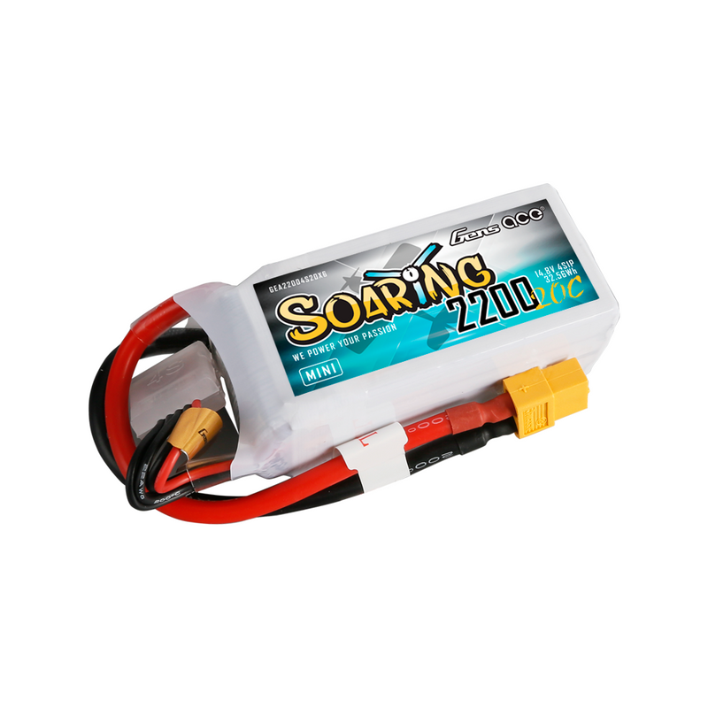 Gens ace Soaring 2200mAh 4S 14,8V 20C LiPo-batteri med XT60 – produktbild 3