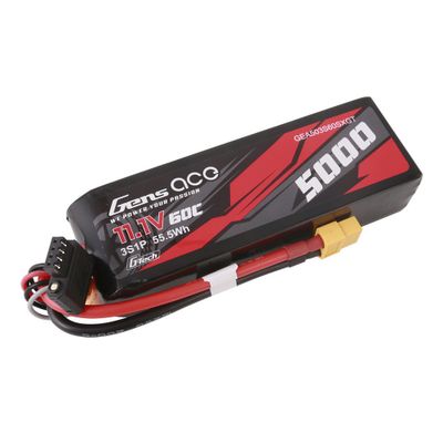 Gens ace 5000mAh 3S 60C 11,1V LiPo-batteri – XT60 kontakt – Car Classic