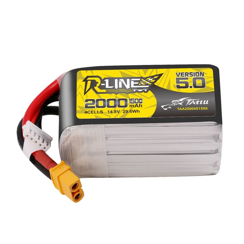 Tattu 2000mAh 4S 150C 14,8V LiPo-batteri – XT60 kontakt – R-Line 5,0