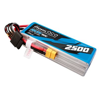 Gens ace 2500mAh 6S 80C 22,2V LiPo-batteri – XT60 kontakt – Heli
