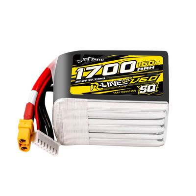 Tattu 1700mAh 6S 160C 22,2V SQ LiPo-batteri – XT60 kontakt – R-Line 6,0