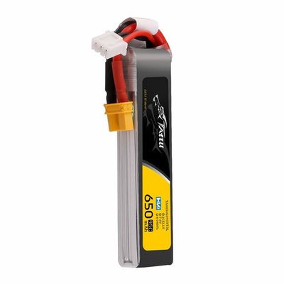 Tattu 650mAh 2S 95C 7,6V(HV) Long LiPo-batteri – XT30 kontakt – FPV Classic