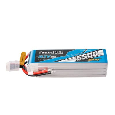 Gens ace 5500mAh 5S 30C 18,5V LiPo-batteri – utan kontakt – Sport (F3A)