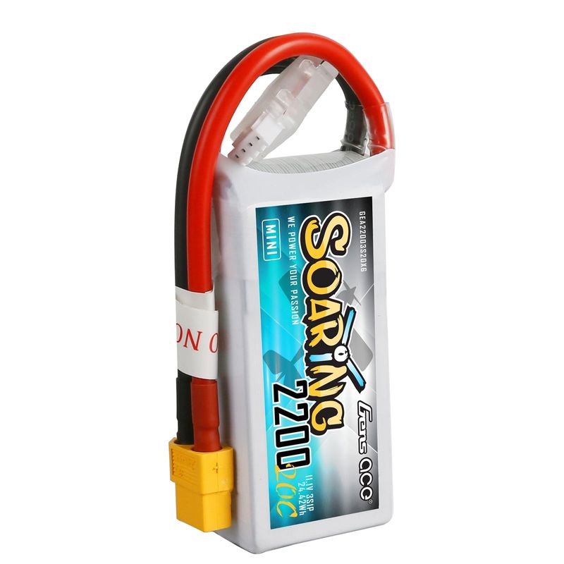 Gens ace Soaring 2200mAh 3S 11,1V 20C LiPo-batteri med XT60 – produktbild 2