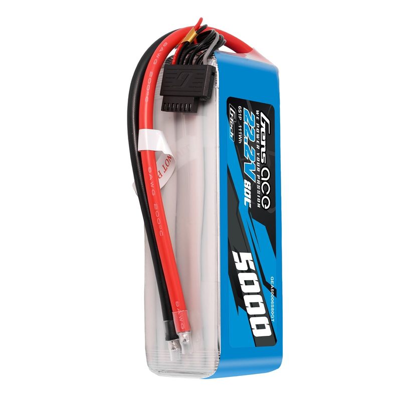 Gens ace 5000mAh 6S 80C 22,2V LiPo-batteri – utan kontakt – Ace Classic (F5B)