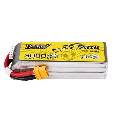 Tattu 3000mAh 4S 120C 15,2V(HV) LiPo-batteri – XT60 kontakt – R-Line