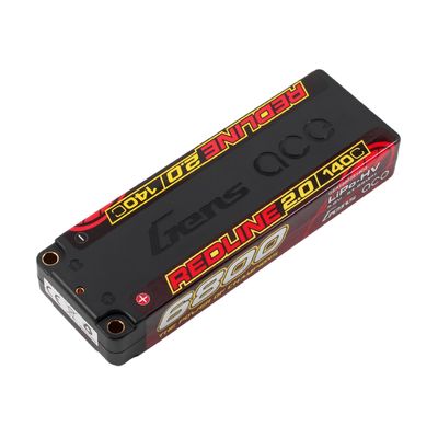 Gens ace 6800mAh 2S 140C 7,6V(HV) LiPo-batteri – 5,0mm bullet – Redline