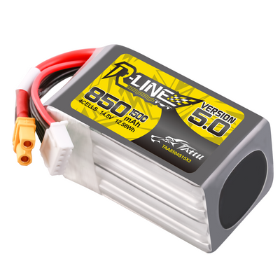 Tattu 850mAh 4S 150C 14,8V LiPo-batteri – XT30U-F kontakt – R-Line 5,0