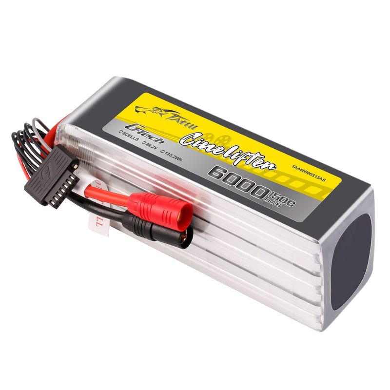 Tattu 6000mAh 6S 150C 22,2V LiPo-batteri – AS150 kontakt – Cinelifter