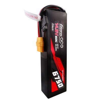 Gens ace 6750mAh 4S 60C 14,8V LiPo-batteri – XT90 kontakt – Car Classic