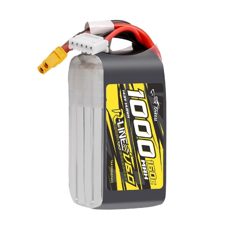 Tattu 1000mAh 4S 160C 14,8V LiPo-batteri – XT30 kontakt – R-Line 6,0