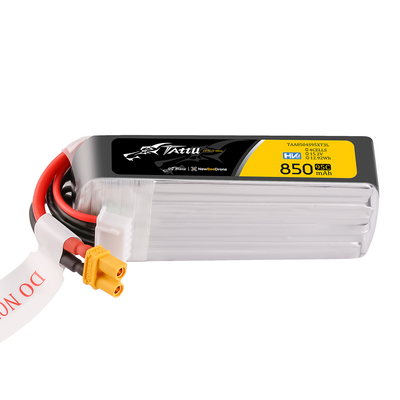 Tattu 850mAh 4S 95C 15,2V(HV) Long LiPo-batteri – XT30U-F kontakt – FPV Classic